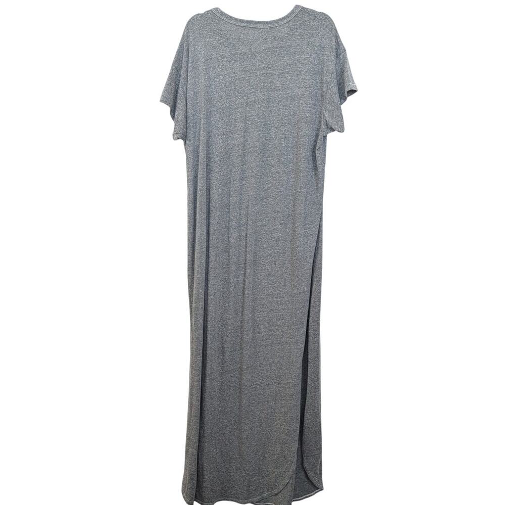 The Great. T-Shirt Dress Womens 3/L Heather Grey Short Sleeve Relaxed Midi/Maxi - Picture 3 of 12